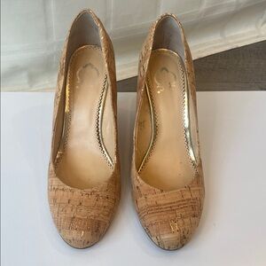 C. Wonder Cork Tan Wedges - 9.5